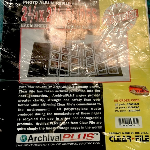 CLEAR VUE Slide Pages Archival Sleeves Vue All MEDIUM FORMAT - Picture 4 of 4